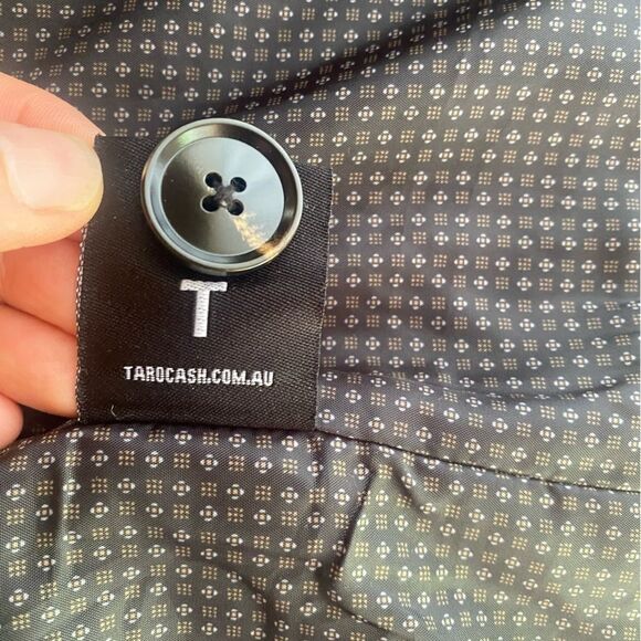 Tarocash Mens Wool Blend Jacket Brown Size XL Long Sleeve Zip Buttons - Picture 15 of 16